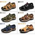 SE19132W Genuine Leather Sandals Men Outdoor Casual Beach Shoes Roman Shoes